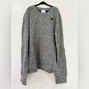 Adidas girls  long sleeve performance top in dark grey size L